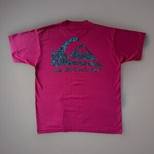 Vintage Quicksilver Shirt XL Maroon 90s Surfing Skater Sportswear California